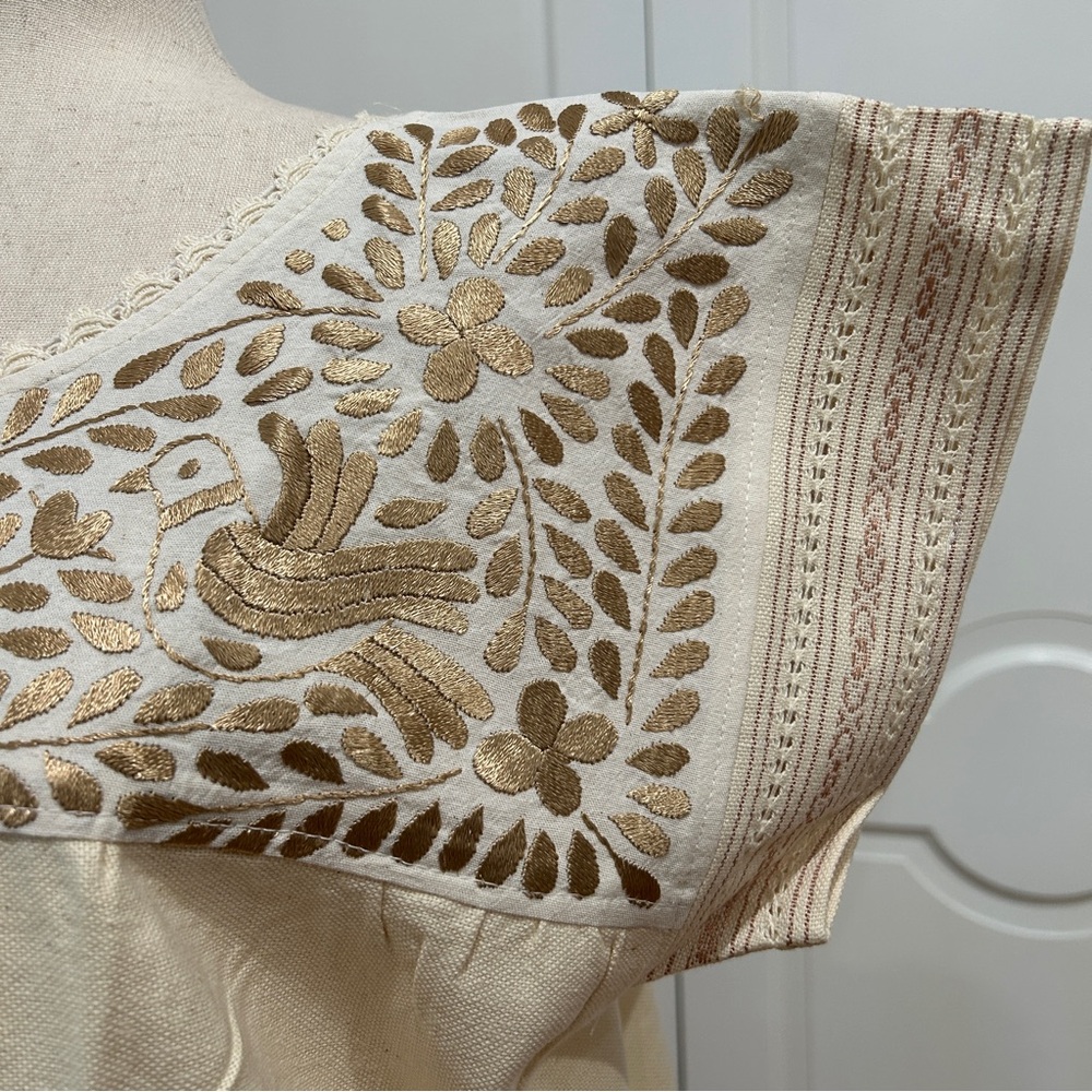 Paloma Embroidered Mexican Dress Is Made In Oaxaca - Picture 5 of 8